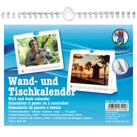 Wand- und Tischkalender 14 x 16,5 cm, weiß