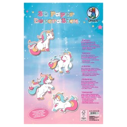 3D Paper Decoration Einhorn