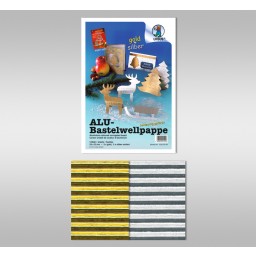 Alu-Bastelwellpappe 260 g/qm 23 x 33 cm - 5 Blatt sortiert