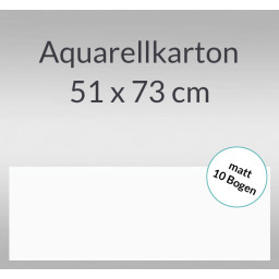 Aquarellkarton matt 200 g/qm 51 x 73 cm