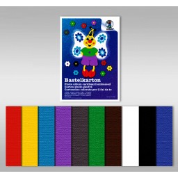 Bastelkarton 220 g/qm 23 x 33 cm - 10 Blatt sortiert