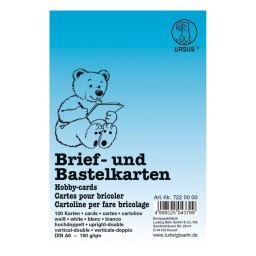 Brief- und Bastelkarten DIN A6 hochdoppelt weiß - 100 Karten