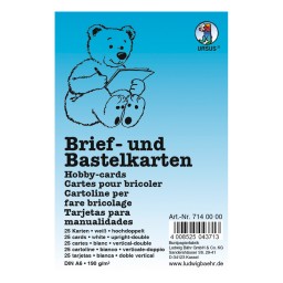 Brief- und Bastelkarten DIN A6 hochdoppelt weiß - 25 Karten