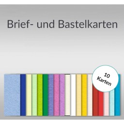 Brief- und Bastelkarten DIN lang hochdoppelt - 10 Karten