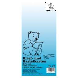 Brief- und Bastelkarten mit Briefumschlägen DIN lang hochdoppelt weiß - 10 Stück