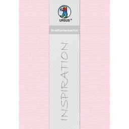 Briefkartenkarton gerippt 220 g/qm, DIN A4, 5 Blatt in rosa oder mint