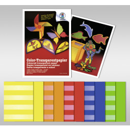 Color-Transparentpapier 20,5 x 33 cm - 10 Blatt sortiert