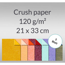 Crush paper 120 g/qm 21 x 33 cm - 5 Blatt
