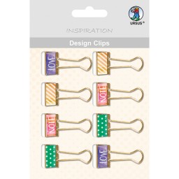 Design Clips - Love 2, 8 Stück sortiert