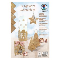 Designkarton Weihnachten, 250 g/qm, DIN A4, 5 Blatt