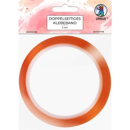 Doppelseitiges Klebeband, transparent, 1 Rolle, 3 mm breit, 10 m lang