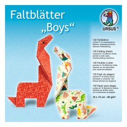 Faltblätter Boys 15 x 15 cm in 10 verschiedenen Designs