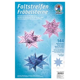 Faltstreifen Fröbelsterne, 144 Streifen, 1,5 x 60 cm, 120 g/qm