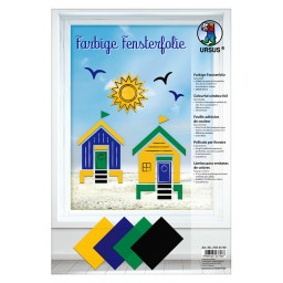 Farbige Fensterfolie 23 x 33 cm - 8 Blatt sortiert