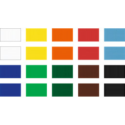 Flechtblätter sortiert in 10 Farben, 10 x 10 cm, 7 mm in 100 Paar