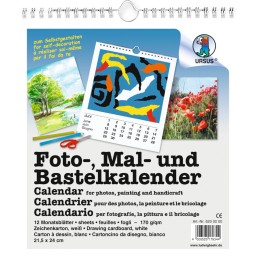 Foto-, Mal- und Bastelkalender weiß