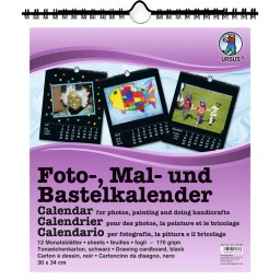 Fotokalender 30 x 34 cm schwarz