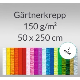 Gärtnerkrepp 150 g/qm (Floristenkrepp) 50 cm x 2,5 m - 1 Rolle