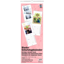 Geburtstagskalender 16 x 42,5 cm weiß