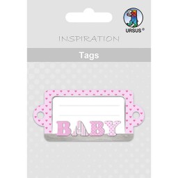 Geschenkeanhänger / Tags Motiv 08 - BABY rosa