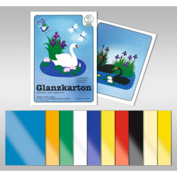 Glanzkarton 250 g/qm 35 x 50 cm - 20 Blatt sortiert