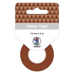 Glitter Tape braun, selbstklebend