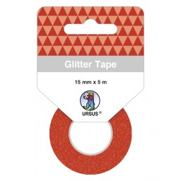 Glitter Tape hellrot, selbstklebend