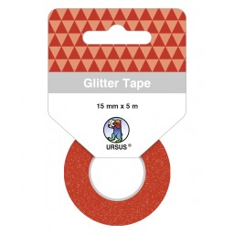 Glitter Tape hellrot, selbstklebend