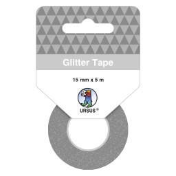 Glitter Tape platin, selbstklebend
