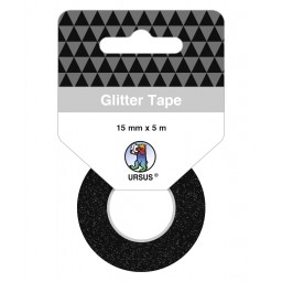 Glitter Tape schwarz, selbstklebend