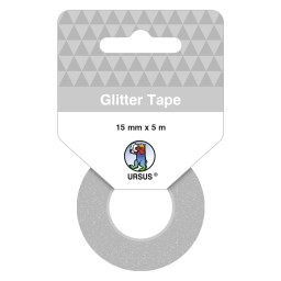 Glitter Tape silber, selbstklebend