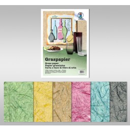 Graspapier 80 g/qm 50 x 70 cm - 10 Bogen sortiert