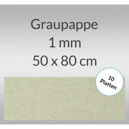 Graupappe 50 x 80 cm - 1 mm