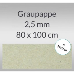 Graupappe 80 x 100 cm - 2,5 mm