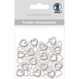 Kreativ Accessoires - Perlenherzen elfenbein