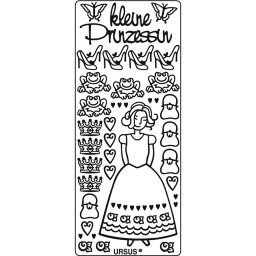 Kreativ Sticker, 10 x 23 cm, 5 Blatt, pink, Prinzessin