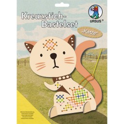 Kreuzstich-Bastelset Katze