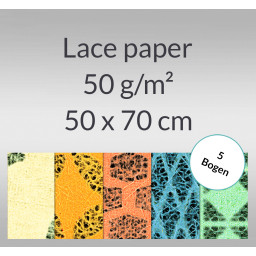 Lace paper 50 g/qm 50 x 70 cm - 5 Bogen