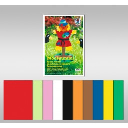 Moosgummi 2 mm 20 x 30 cm - 10 Blatt sortiert