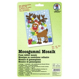 Moosgummi Mosaik Elch, ca. 23 x 16 cm