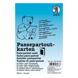 Passepartoutkarten rechteckig mit Briefumschlägen DIN A6 hochdoppelt weiß - 10 Stück