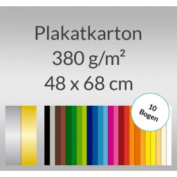 Plakatkarton 380 g/qm 48 x 68 cm - 10 Bogen