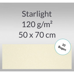 Starlight 120 g/qm 50 x 70 cm elfenbein - 10 Bogen