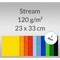 Stream 120 g/qm 23 x 33 cm - 5 Blatt
