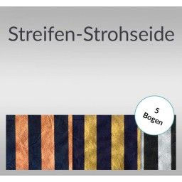 Streifen-Strohseide 30 g/qm 50 x 70 cm - 5 Bogen