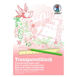 Transparentblock 65 g/qm DIN A4 - 25 Blatt