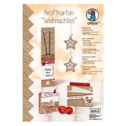 URSUS Kraftkarton Weihnachten 10 Stück DIN A4 Adventskalender