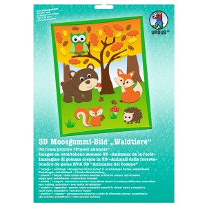 3D-Moosgummi-Bild "Waldtiere"