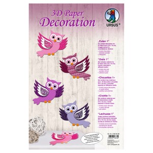 3D Paper Decoration "Eulen 1"