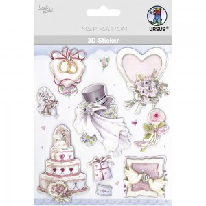 3D-Sticker "Hochzeit" Motiv 120